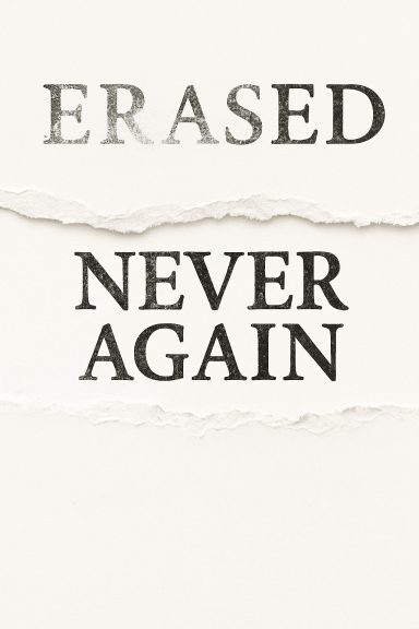 Erased, Never Again